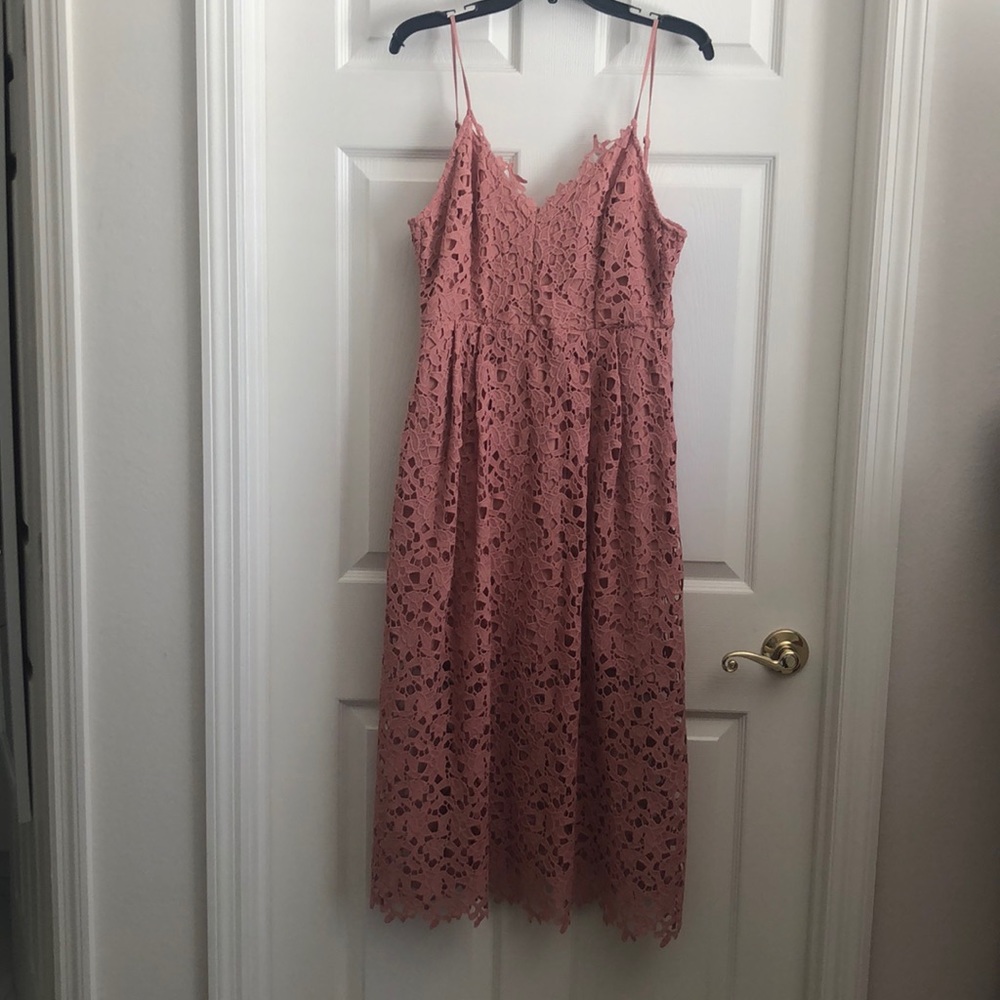 ASTR lace midi dress